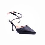 Why Diamante Pointy Slingback Black Heel