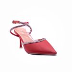 Why Diamante Pointy Slingback Red Heel